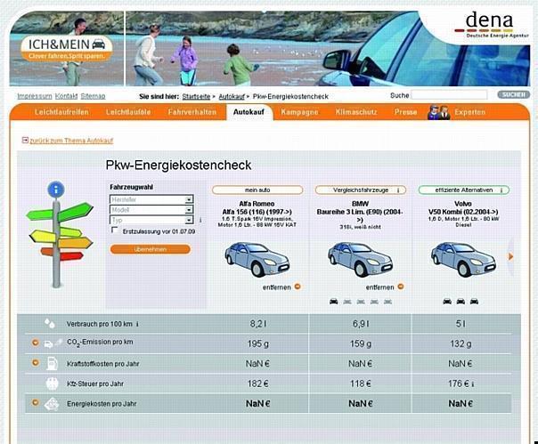 Online-Energiecheck. Foto: dena/Auto-Reporter.NET